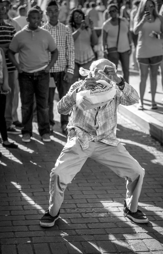 Dancing Photo Bomb.  Beale Street, Musicfest, May 2, 2015.