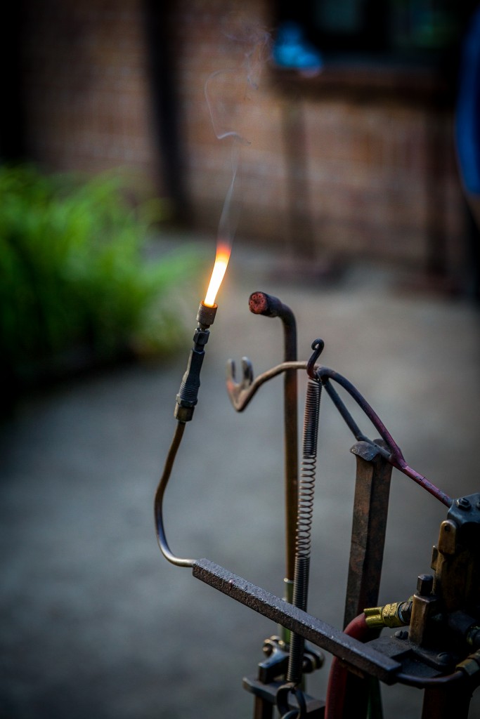 A Single Flame.  Ornamental Metal Museum, Memphis.  May 7, 2015